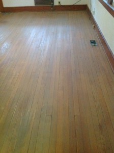 Floors after staining and sealing, tomorrow the first coat of Bona Traffic satin finish.
