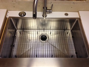 The Vigo sink with a Delta  Faucet.