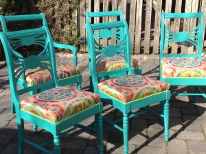 The finished side chairs
