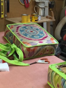 One cushion done