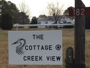 The Cottage sign at the Rivah House