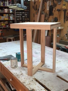 A waiting an application of Pour-o-pack and stain and finish.