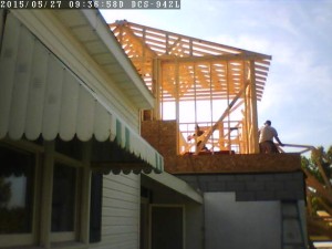 This is day 7 o fframing construction.