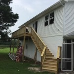 Exterior stairs and decking complete.