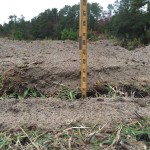 The trench for the water and electric was dug to 18-inches
