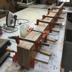 Glued and clamped oak